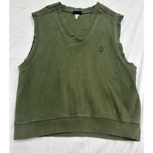Vintage Green Jantzen Sport Cotton Knit Golf Sweater Vest - Men's M/L